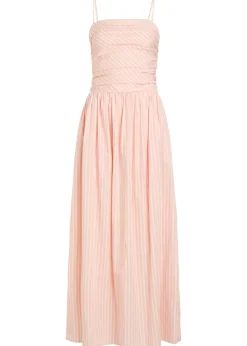 Portlligat striped cotton-poplin maxi dress
