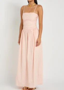 Portlligat striped cotton-poplin maxi dress