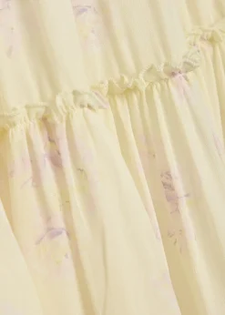 Positano floral-print georgette maxi skirt