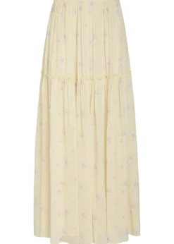 Positano floral-print georgette maxi skirt
