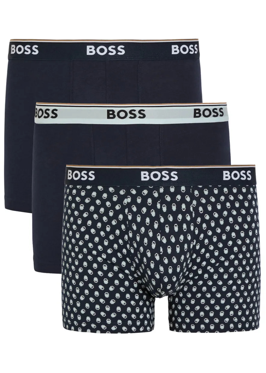 Power stretch-cotton boxer trunks - set of three