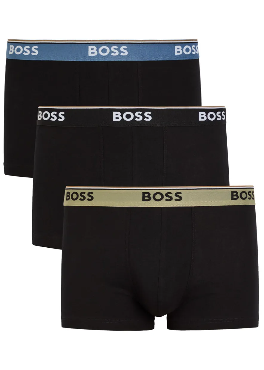 Power stretch-cotton boxer trunks - set of three