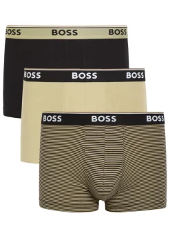 Power stretch-cotton boxer trunks - set of three