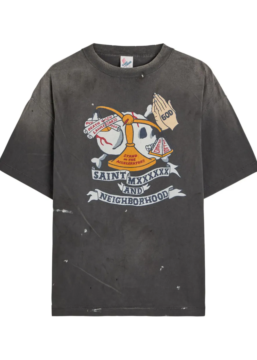 Pray printed cotton T-shirt