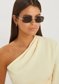 Première De Cartier gold-tone rimless sunglasses