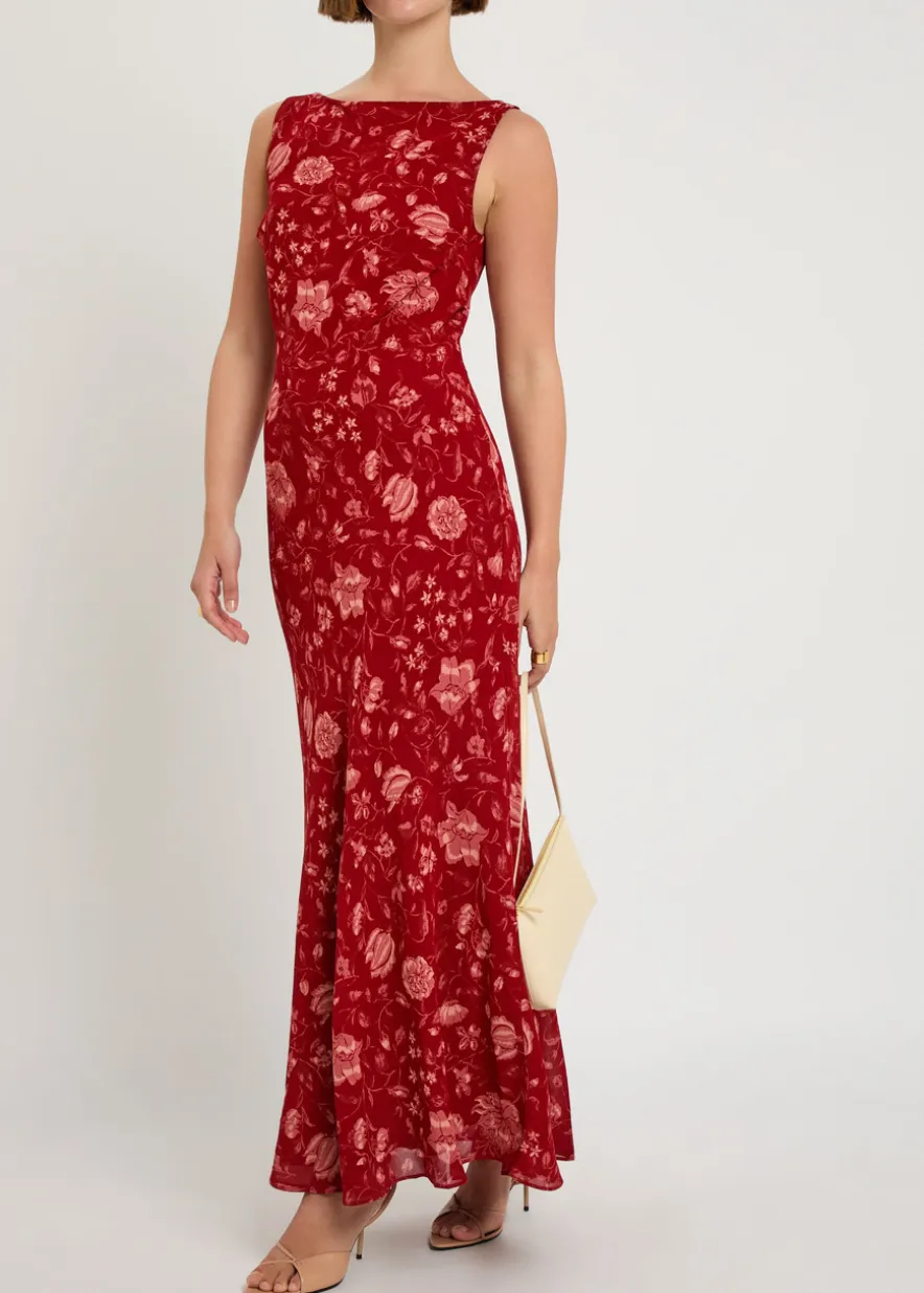 Prescott floral-print chiffon maxi dress