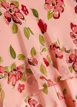 Preslee floral ruffled silk-chiffon midi skirt