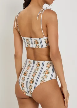Primavera floral-print bikini top