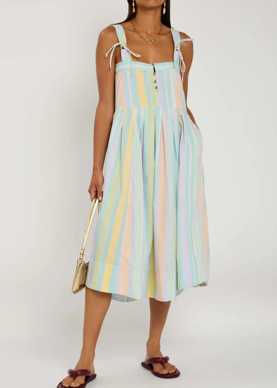 Primavera Stripe cotton midi dress