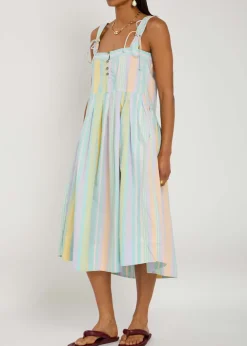 Primavera Stripe cotton midi dress
