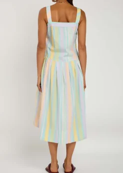 Primavera Stripe cotton midi dress