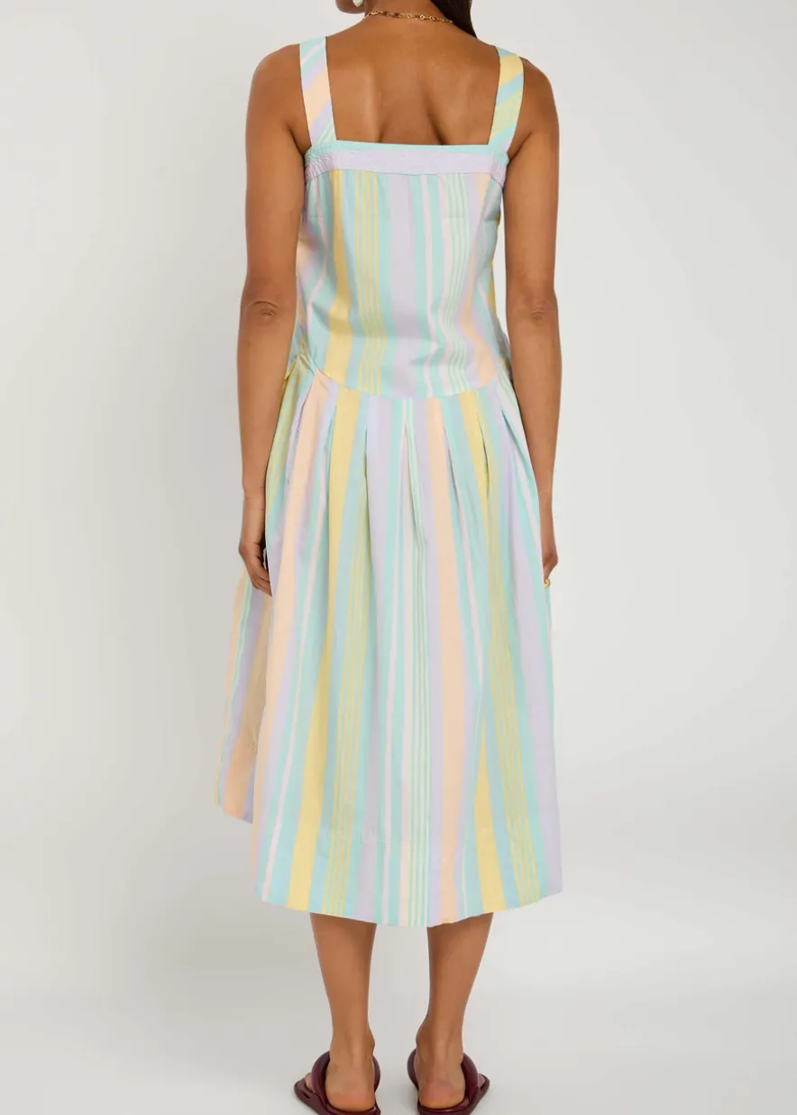 Primavera Stripe cotton midi dress
