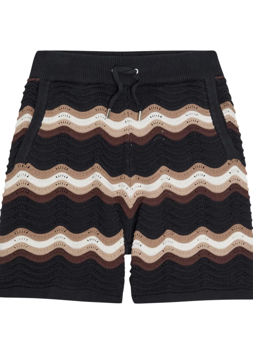 Primavera wavy crochet cotton shorts