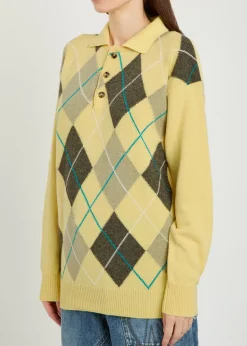 Pringle argle wool polo jumper