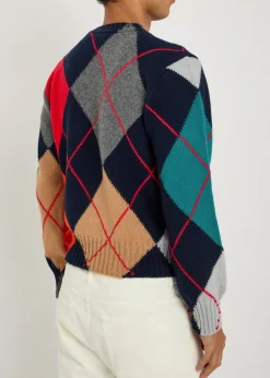 Pringle argyle crew-neck wool jumper
