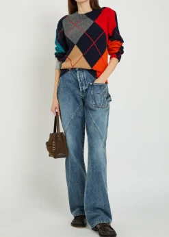 Pringle crew-neck argle wool jumper