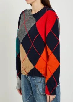 Pringle crew-neck argle wool jumper