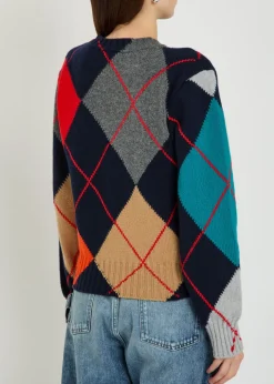 Pringle crew-neck argle wool jumper