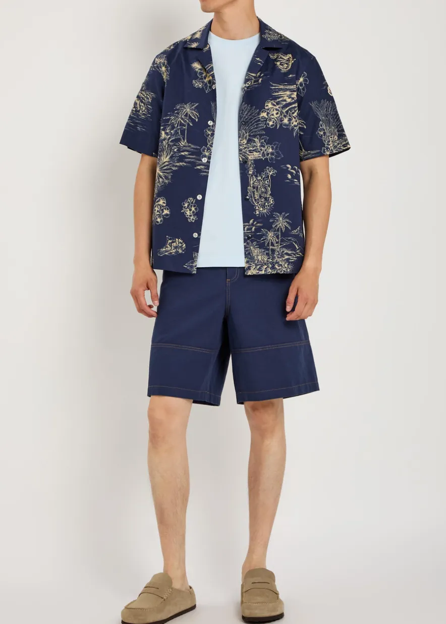 Printed cotton-poplin shirt