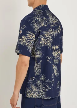 Printed cotton-poplin shirt