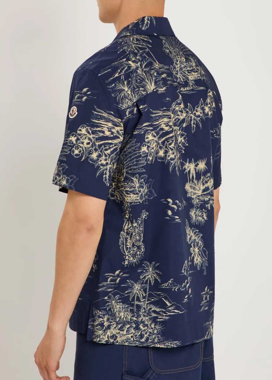 Printed cotton-poplin shirt