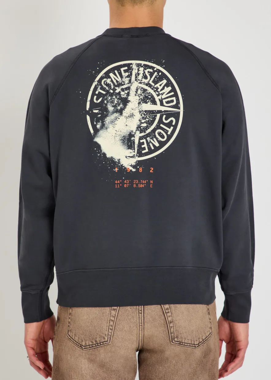 Printed cotton sweatshirt