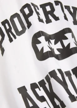 Printed distressed cotton T-shirt