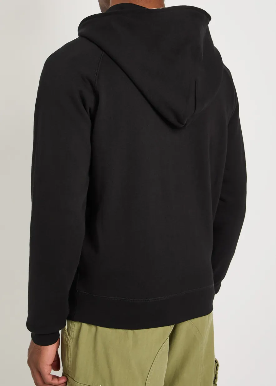 Printed hooded cotton sweatshirt