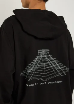 Printed hooded cotton sweatshirt