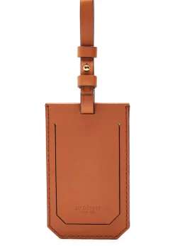 Printed leather luggage tag