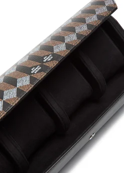 Printed leather watch case