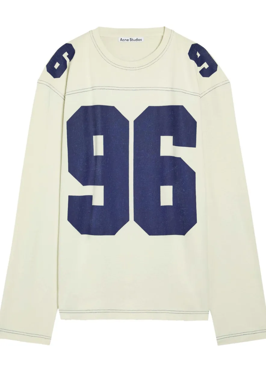 Printed long-sleeve cotton T-shirt