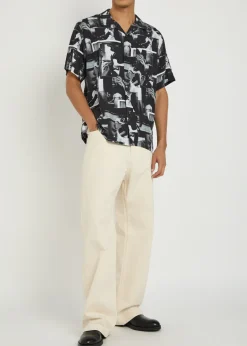 Printed rayon shirt