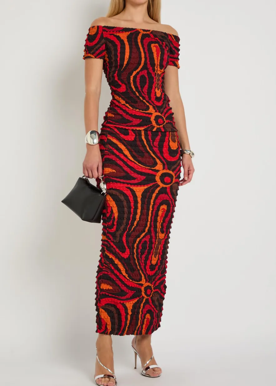 Printed seersucker top