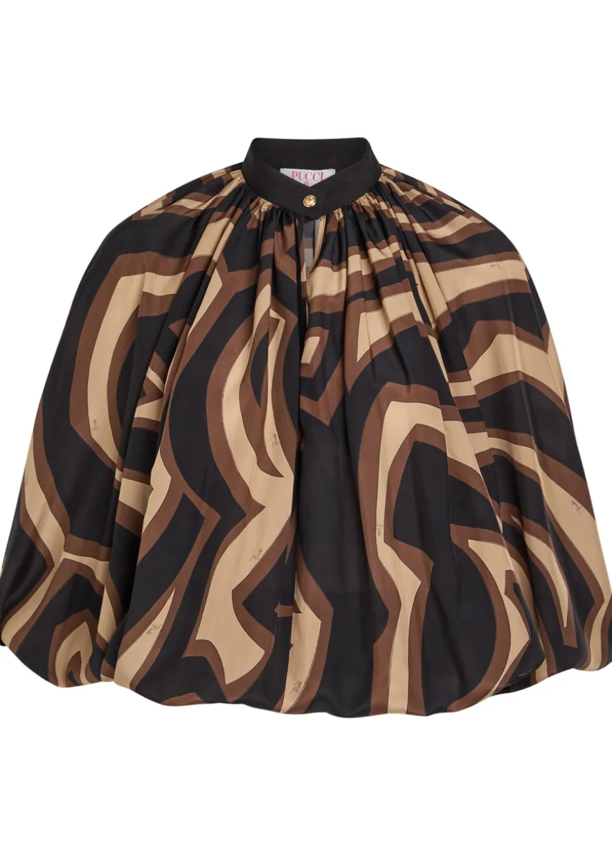 Printed silk blouse