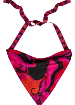 Printed silk headscarf