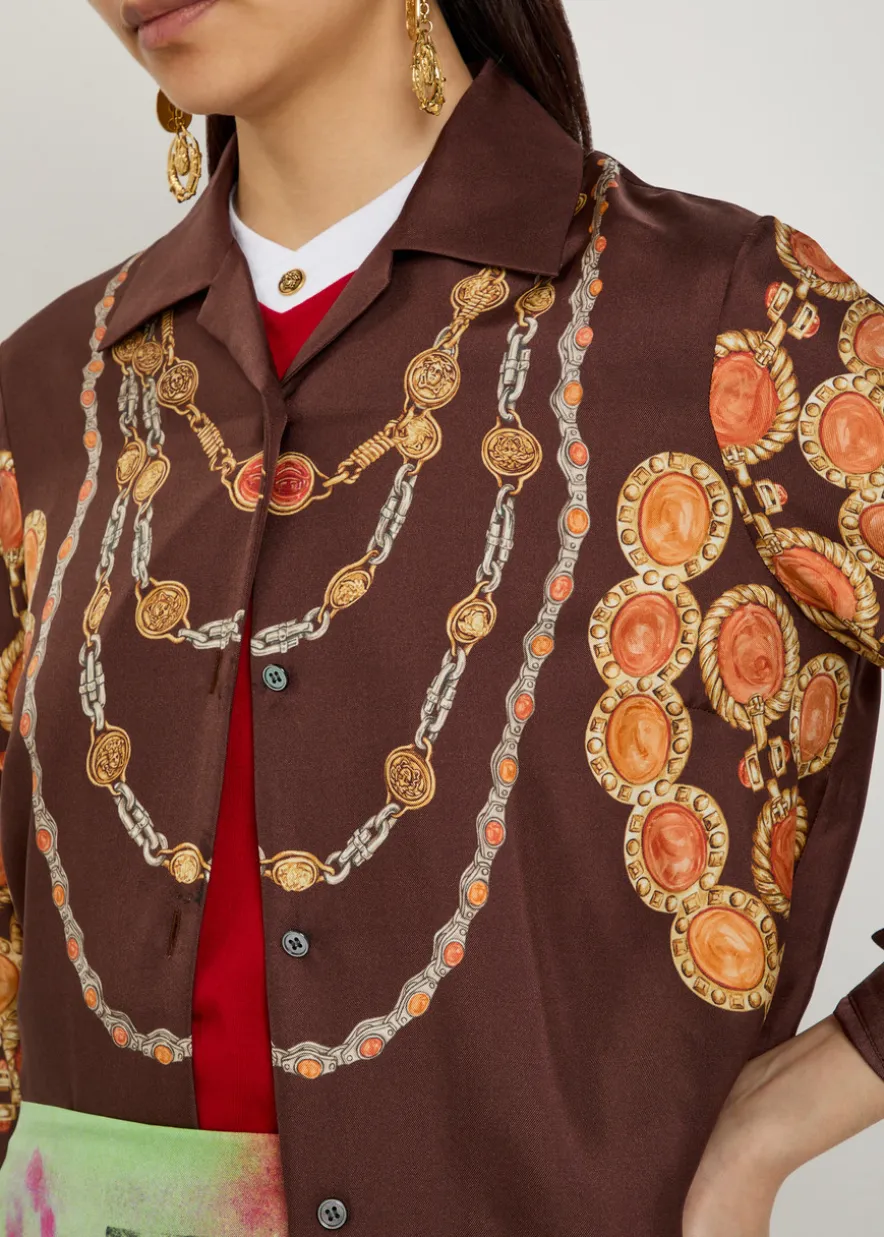 Printed silk shirt