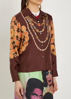 Printed silk shirt