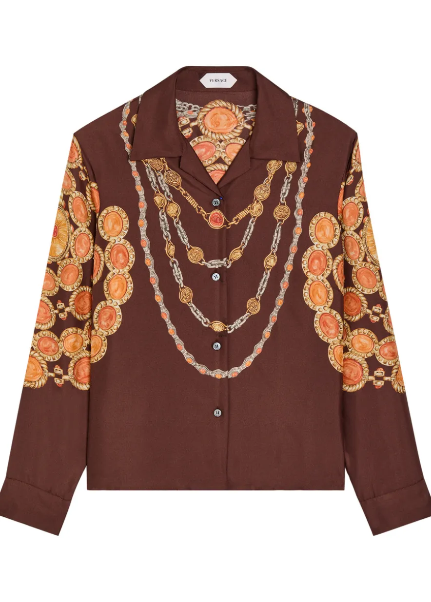 Printed silk shirt