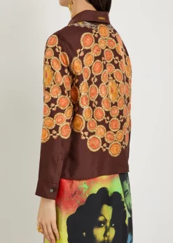 Printed silk shirt