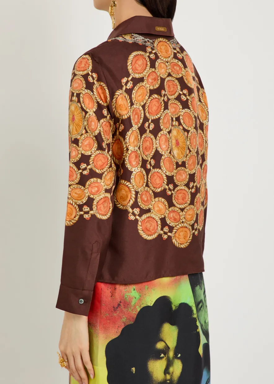 Printed silk shirt