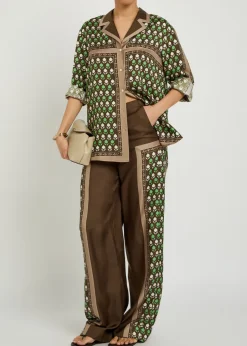 Printed silk shirt