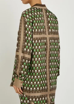 Printed silk shirt