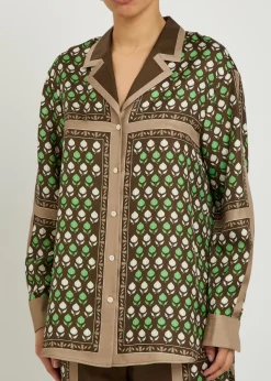 Printed silk shirt