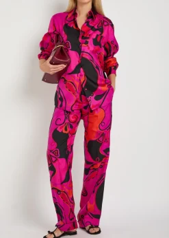 Printed silk shirt