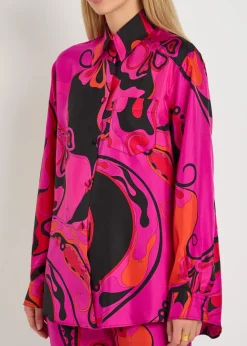 Printed silk shirt