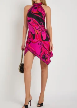 Printed silk top