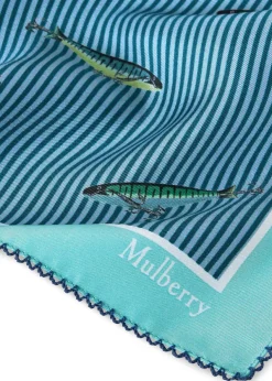 Printed silk twill scarf