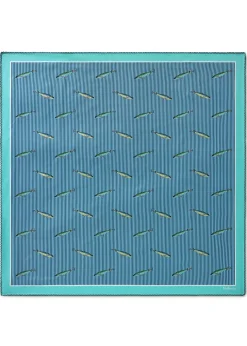 Printed silk twill scarf