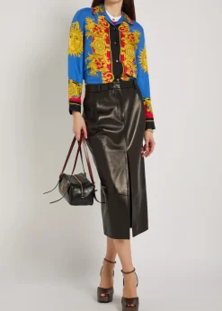 Printed silk-twill shirt